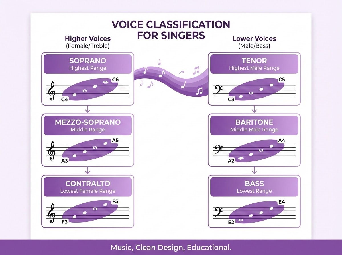 Clasificación de tipos de voces para cantantes